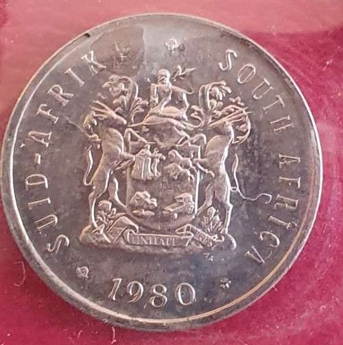 1980 South Africa 5c - Uncirculated in pouch