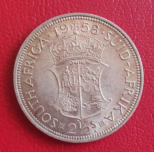 1958 Union of South Africa 2 and a half Shillings