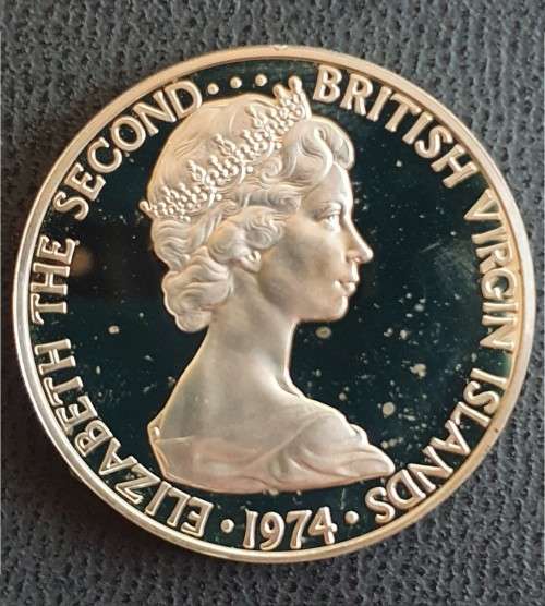 1974 British Virgin Islands Proof Set - Sterling Silver 1 Dollar
