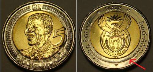 ERROR COIN - 2008 MANDELA BIRTHDAY R5 COIN UNC AND UNTOUCHED BY ANY BANKER MINT CONDITION