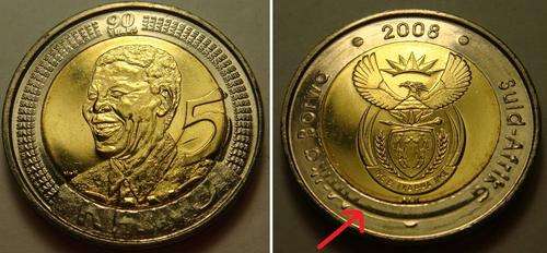 ERROR COIN - 2008 MANDELA BIRTHDAY R5 COIN UNC AND UNTOUCHED BY ANY BANKER MINT CONDITION