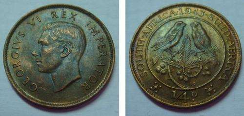 South Africa 1943: 1/4d