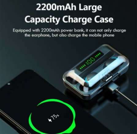 WIRELESS SPORTS BLUETOOTH EARBUDS || POWERFUL STEREO SOUND AND SMOOTH BASS,BUILT IN POWERBANK CHARGE