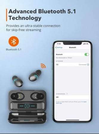 WIRELESS SPORTS BLUETOOTH EARBUDS || POWERFUL STEREO SOUND AND SMOOTH BASS,BUILT IN POWERBANK CHARGE