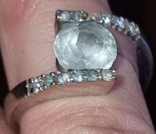 Platinum Topaz Ring