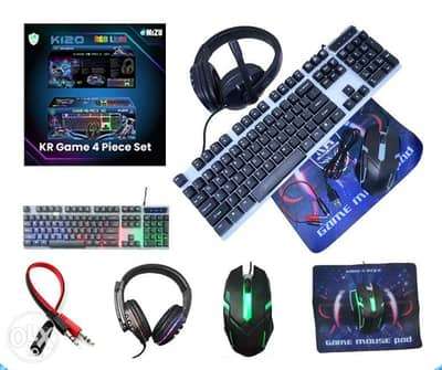 K120 4-IN-1 Gaming Set (Backlit Keyboard, Mouse, Mouse Pad, Headset)