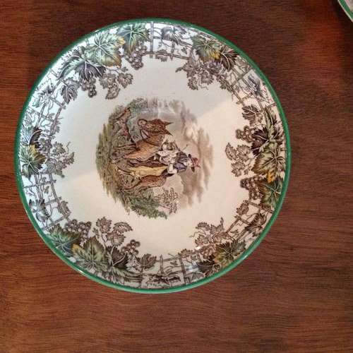 1 x Copeland Spode Byron Vintage Footed Cream Soup Bowl & Saucer