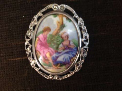 Vintage Limoges Brooch