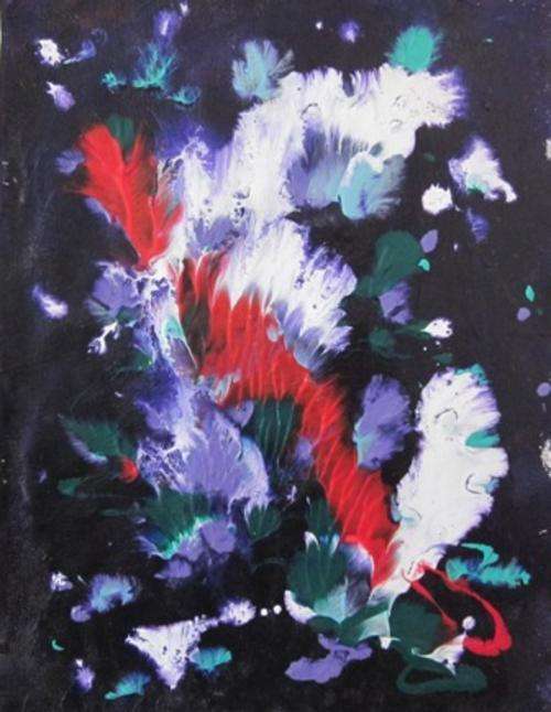 ~ PURPLE CORAL ~ on acrylic, painting