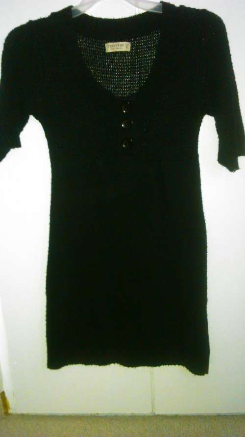 Black knitted dress (size small)