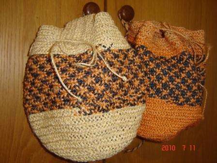 Vintage 'rafia' slingbags~***