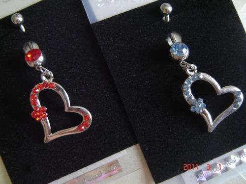 Stunning ladies diamante belly rings
