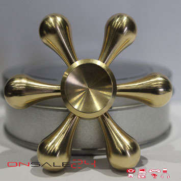FIDGET SPINNER 6 ARM METALLIC GOLD