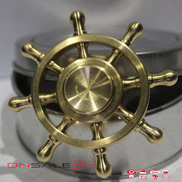 FIDGET SPINNER PIRATE WHEEL METALLIC GOLD