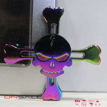 FIDGET SPINNER FOUR ARM SKULL COLOURFUL