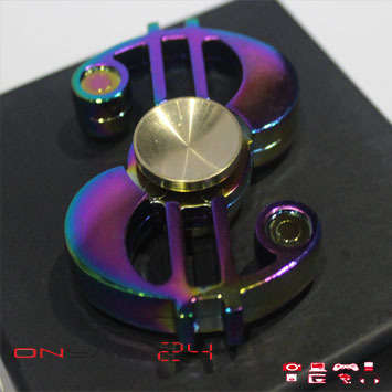 FIDGET SPINNER CHROME AND SILVER DOLLAR SIGN