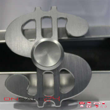 FIDGET SPINNER CHROME AND SILVER DOLLAR SIGN