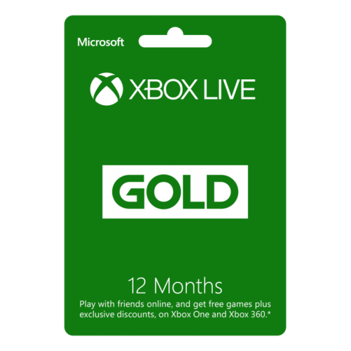 XBOX LIVE 12 MONTH GOLD CARD