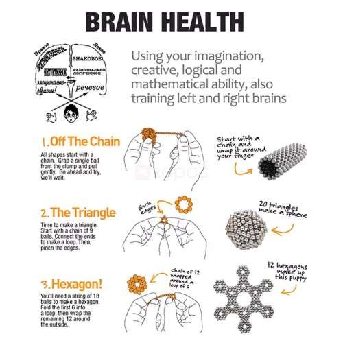 5mm Magenetic Building Balls - Rainbow (125 Pieces)