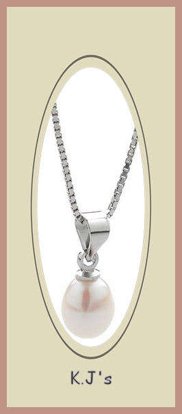 BEAUTIFUL drop pearl 18KGP pearl pendant!