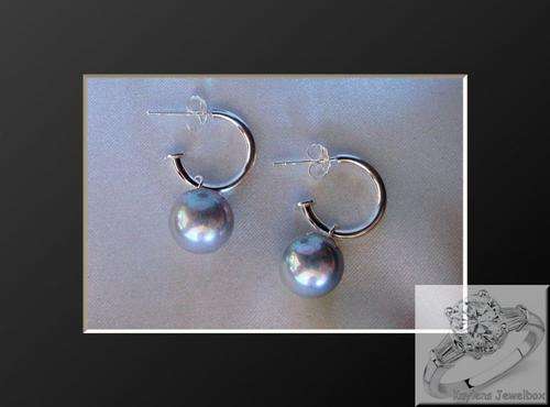 a PERFECT GIFT, WITH MOTHERS DAY AROUND THE CORNER!! GORGIOUS REAL PEARL STERLING SILVER EARRINGS