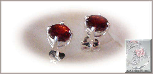 PRECIOUS GARNET, STERLING SILVER (925) SILVER, LAST ITEM!!