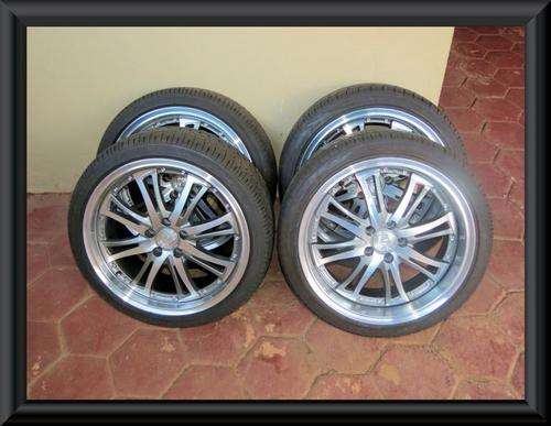 ***R9999***BARGAIN!!!! 17 Inch Mag Wheel and Tyre Combo. Gunmetal grey and silver (Narrow / Wides)