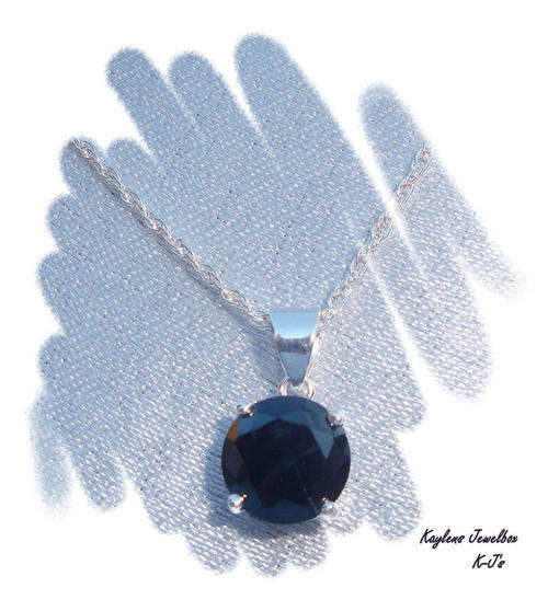 ***EXQUISITE***SAPPHIRE: 925-STERLING SILVER PENDANT!!