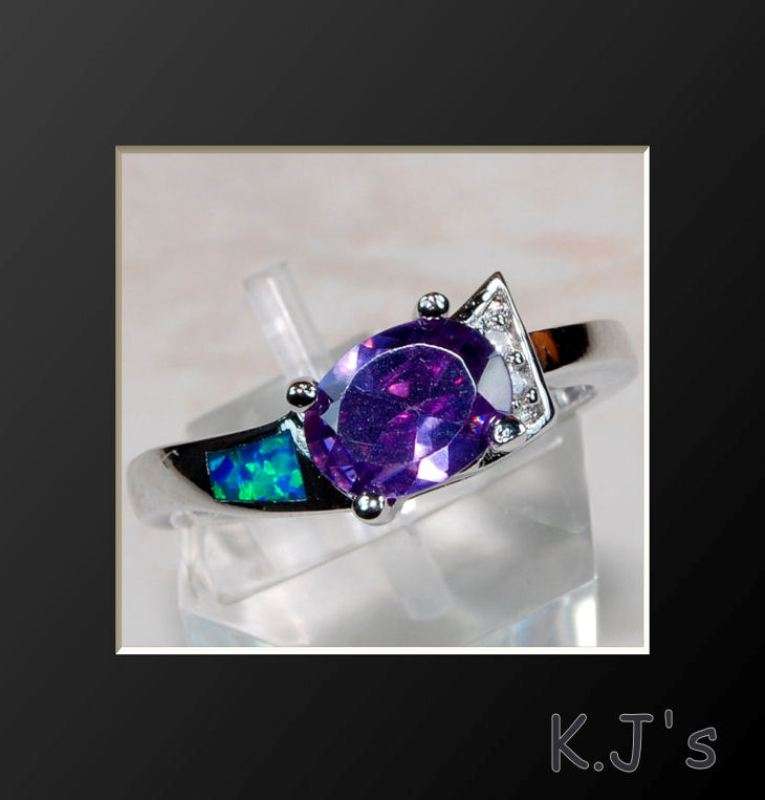 ***R2249***FESTIVE SEASON GIFTS: Beautiful Amethyst 925 Sterling Silver Ring Sz 6.5