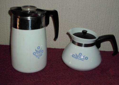 Matching Coffee Perculator and Tea Pot
