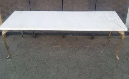 BRASS AND MARBLE COFFEE TABLE ...COLLECTION EDENVALE JHB