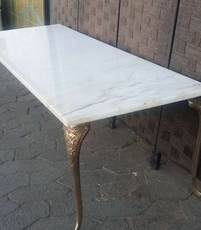 BRASS AND MARBLE COFFEE TABLE ...COLLECTION EDENVALE JHB