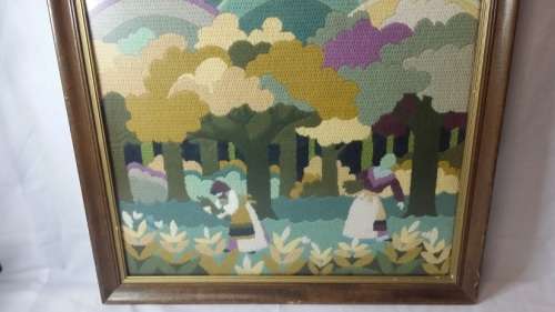 A  " NOUVELLE TAPISSSERIE " MADE IN FRANCE TAPESTRY WOOD AND GLASS FRAME ( COLLECTION EDENVALE JHB )