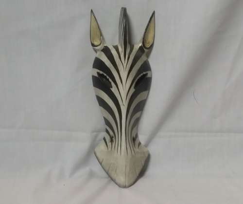 WOOD CARVING OF ZEBRA  WALL ART