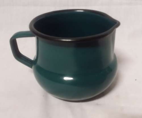 ENAMEL GREEN MILK JUG