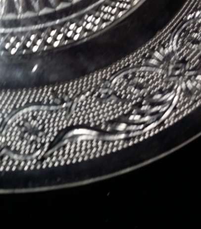 STUNNING CRYSTAL GLASS  FIVE PIECE CAKE SERVING SET