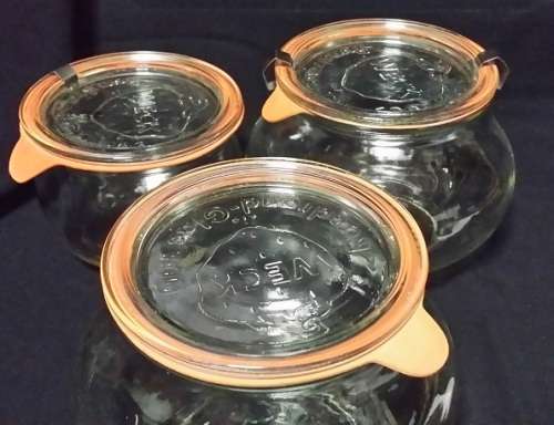 SET OF 3  WECK STORAGE JARS