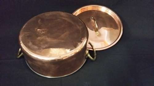 COPPER  POT 20 CM X 9 CM