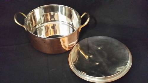 COPPER  POT 20 CM X 9 CM