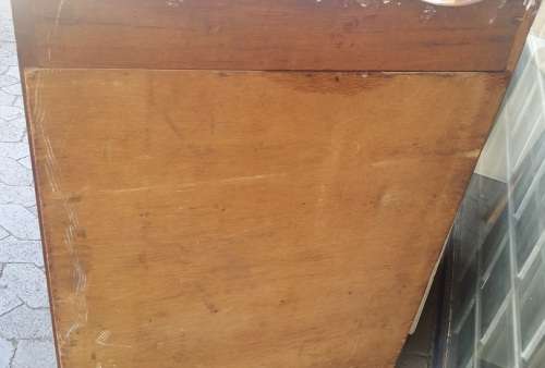 VINTAGE  SOLID MAHOGANY WOODEN BOOK SHELVE    /  BUYER MUST COLLECT EDENVALE JHB
