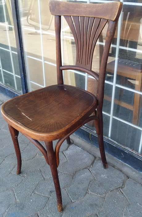 ANTIQUE PATTERNED PRESSED SEAT AND BENT WOOD   CHAIR   /  BUYER MUST COLLECT EDENVALE JHB