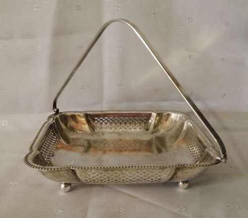 SILVER PLATED  4 FOOTED   DISH