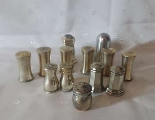 JOB LOT OF SALT AND PEPPER SHAKERS MOST OF THEM SILVER PLATED