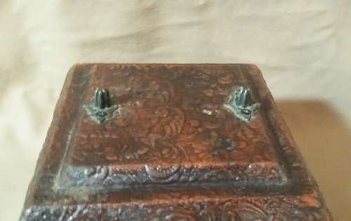 CLOCK CASED IN WOODEN BOX