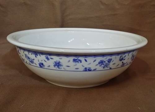 TM FINE BONE AND CHINA MEITE BLUE AND WHITE BOWL