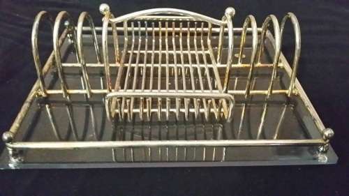 SILVER PLATED BUFFET CUTLERY CADDY