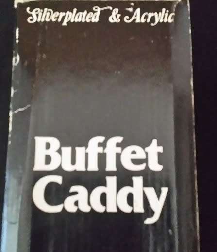 SILVER PLATED BUFFET CUTLERY CADDY