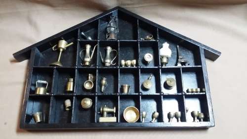PRINTERS TRAY WITH BRASS ORNAMENTS