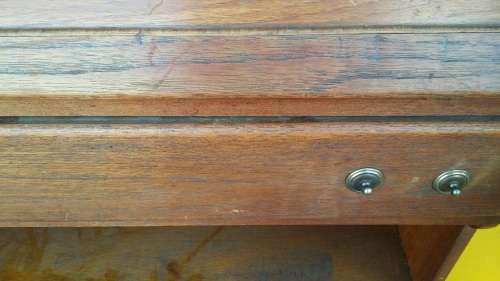 WOODEN LEAD GLASS LIBRARY CUPBOARD  /  BUYER MUST COLLECT  JHB