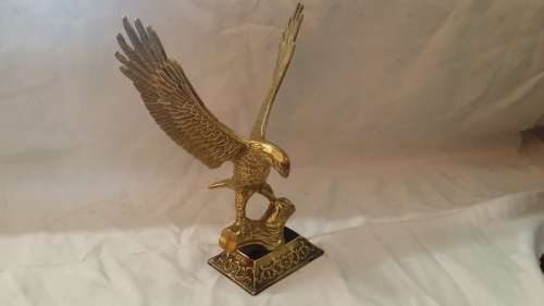 LARGE SOLID BRASS BIRD ORNAMENT